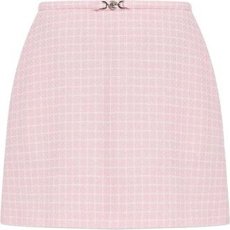 Versace Minigonna a quadri - Rosa