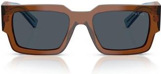 Prada 54mm Rectangular Sunglasses in Chocolate /Dark Grey at Nordstrom