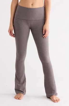 Beyond Yoga Space Dye Foldover Pants in Soft Umber Heather at Nordstrom Rack, Size X-Large