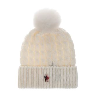 Moncler Grenoble Apr&egrave;s-Ski Muts - Dames - Hoeden - Beige - ONE Size - Wol - Accessoires