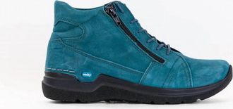 Wolky Womens Why Lace-Up Boot In Petrol Antique