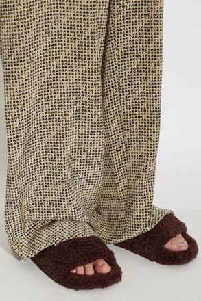 Balenciaga Furry Slippers, Womens, Brown