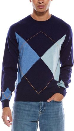 Brodie Argyle Wool & Cashmere-Blend Crewneck Sweater