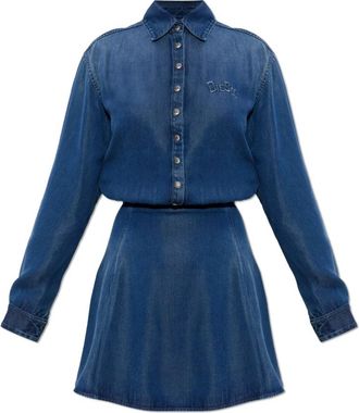 Diesel De-Drevia-S Denim Jurk - Dames - Korte kleedjes - Blauw - S - Denim - Kleedjes