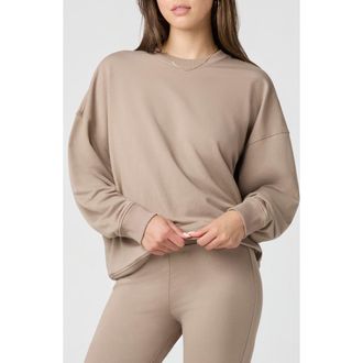 Florence By Mills Sporty Terry Crew Sweatshirt in Taupe at Nordstrom Rack, Size Xx-Large