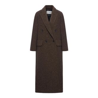 Max Mara Dames, Mantels, Bruin, Maat: 2XS Viscose