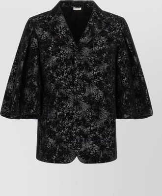 Comme Des Gar&ccedil;ons abstract jacquard single-breasted coat