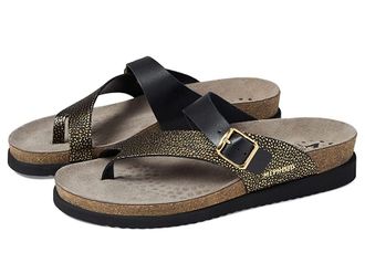 Mephisto Helen Mix Womens Sandals Gold Condor/Black Waxy : EU 40 (US Womens 10) B - Medium, Leather