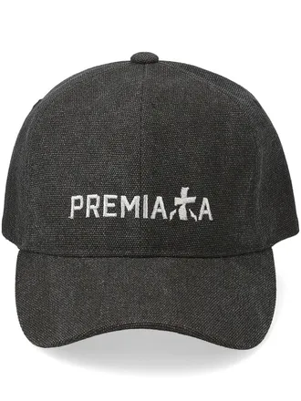 Premiata logo-embroidered baseball cap - unisex - Calf Leather/Cotton/Polyester/Metal - 56 - Black
