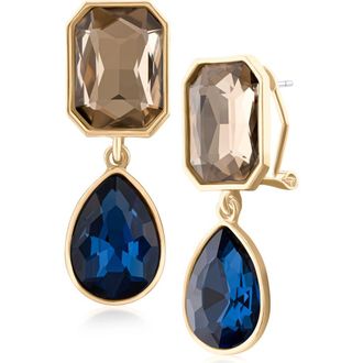 Jardin Crystal Drop Earrings in Blue/Gold at Nordstrom Rack