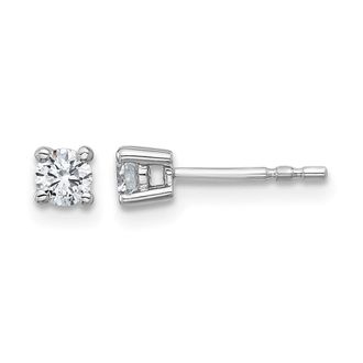 Diamond2Deal 14k Gold 1/3 ct Round Lab Grown Diamond Stud Earrings VS Clarity, D-E Color