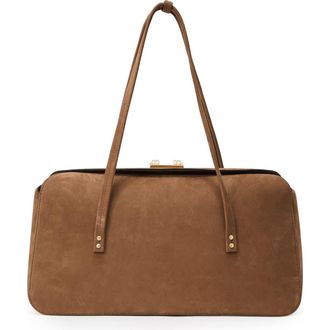 Reiss Anika Leather Bowling Bag in Tan at Nordstrom