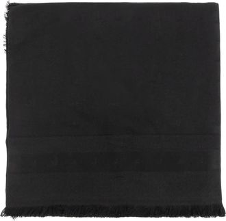 Emporio Armani Sciarpa con frange - Nero