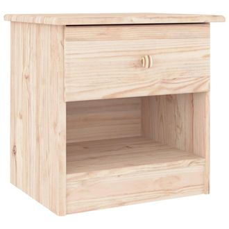 vidaXL Mesita De Noche Alta Madera Maciza De Pino 41x35x41 Cm Vidaxl