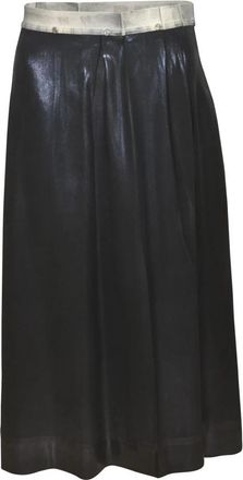 Maison Margiela Foiled Midi Rok - Dames - Midirokken - Zwart - XS - Rokken