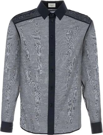 Saint Laurent Transparante blouse - Heren - Casual Overhemden - Blauw - L - Overhemden