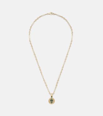 Foundrae Collar de oro de 18 ct con esmeralda y diamantes