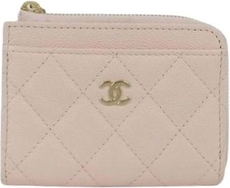 Chanel Pre-owned Wallets, female, Pink, Size: ONE SIZE Pre-owned Vintage Card Case