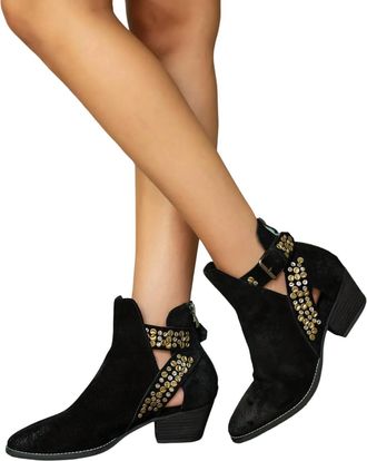 Antelope M33 Meli Suede Ankle Booties In Black