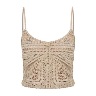 Ulla Johnson Top de tul - Tops - Mujer - Beige - XS