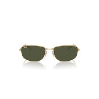 Ray-Ban Geometrische metalen zonnebril - unisex - Zonnebrillen - Geel - 56 MM - Accessoires