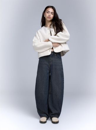 Twik Womens Fleece boxy-fit jacket