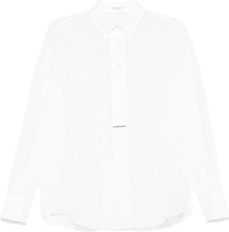 Brunello Cucinelli Katoenen overhemd - Dames - Overhemden - Wit - XL - Katoen - Overhemden
