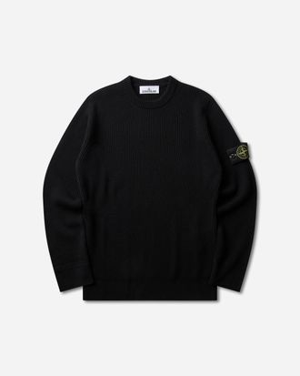 Stone Island Men s Full Rib RWS Wool Sweater Black