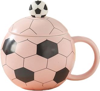 OEM Taza Divertida Con Forma De Bal&oacute;n De F&uacute;tbol, Color Rosa