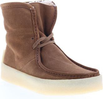Clarks womens Wallabee Cup Hi, Cola Suede, 3.5 UK
