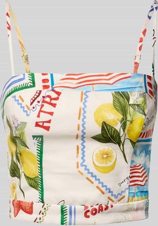 Forever New Leinentop mit Karree-Ausschnitt Modell Francine in Weiss, Gr&ouml;&szlig;e 38