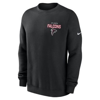 Nike Atlanta Falcons Draw Block Club Nike Mens NFL Pullover Crew in Black | NKPV00A96-KU0