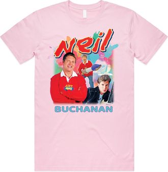 Sanfran Clothing Neil Buchanan Homage Top Art Attack Kids TV Show Retro 90s Nostalgic Funny T-Shirt Medium/Light Pink