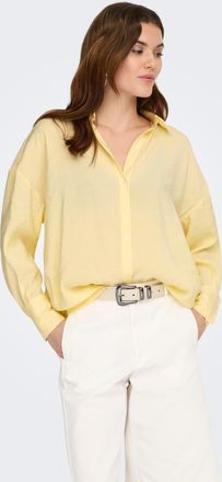 Only Hemdbluse ONLY ONLZAZIMA L/S LOOSE SHIRT WVN NOOS, Damen, Gr. XL, double cream, Web, Obermaterial: 84% Modal, 16% Polyester, unifarben, oversize Po-be