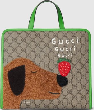 Gucci Kids - Printed GG Tote Bag, Beige, GG Canvas