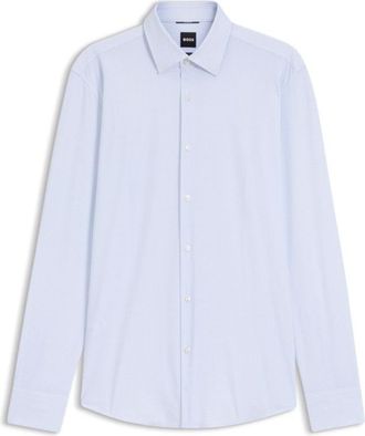 BOSS Printed slim-fit shirt in performance-stretch jersey