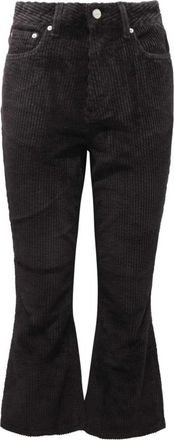 Ganni Dames, Broeken, Zwart, Maat: W28 Corduroy