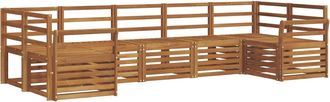 vidaXL Conjunto De Sof&aacute;s De Exterior 7 Uds. Natural Vidaxl