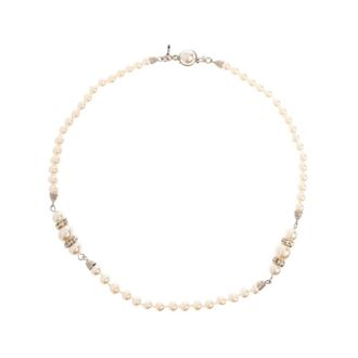 Alessandra Rich Necklaces, female, Beige, Size: ONE SIZE Pearl Necklace