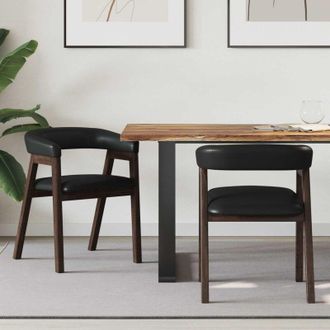 vidaXL Sillas De Comedor 2 Pcs Marr&oacute;n Claro 54 X 57 X 73 Cm Vidaxl