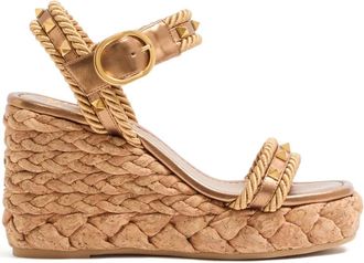 Valentino Garavani Sandali 100mm in pelle - Marrone