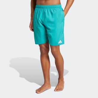 adidas Badeshorts ADIDAS PERFORMANCE 8 ZOLL, Herren, Gr. S, N-Gr, pure teal, wei&szlig;, Obermaterial: 100% Polyester, Badehosen Badeshorts