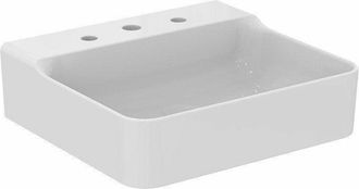 Ideal Lavabo Conca 500x450x165mm Blanco 3 Orificios Para Grifer&iacute;a, Sin Rebosadero Ideal Standard