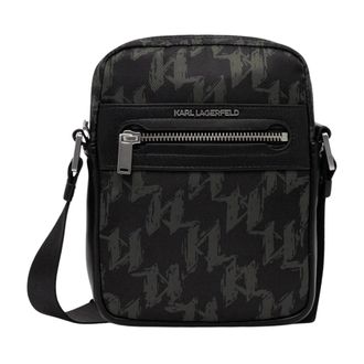 Karl Lagerfeld Tassen, Heren, Zwart, ONE Size, K/Monogram Pouch