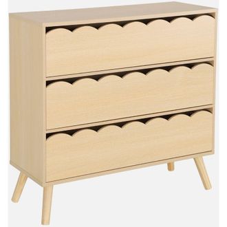 Sweeek Sweeek - Cassettiera per bambini effetto legno 3 cassetti