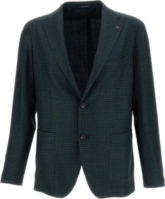 Tagliatore Monte Carlo Houndstooth Wool-Blend Blazer
