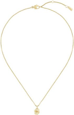 BOSS Gold-tone necklace with Double B monogram pendant