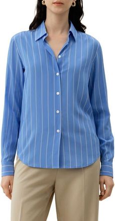 LilySilk Amalfi Striped Shirt at Nordstrom, Size X-Large