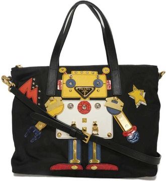 Prada Black Nylon Tote Bag (Pre-Owned)