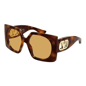 Valentino Sunglasses, female, Brown, Size: 55 MM VLogo Signature 55mm Square Sunglasses